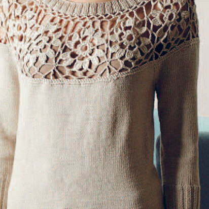 "Catherine Pullover" - Pullover Knitting Pattern For Women in Debbie Bliss Baby Cashmerino - SC09