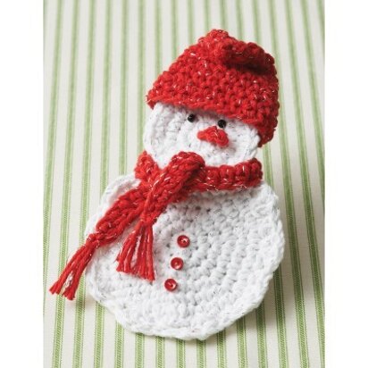 Snowman Gift Card Holder in Bernat Handicrafter Holidays - Downloadable PDF