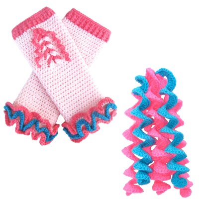 Unicorn / Pony Tail & Leg Warmers (Hat Pattern Sold Separately)