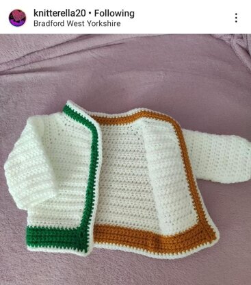 2-4-1 Reversible Baby Cardigan and Beanie Set