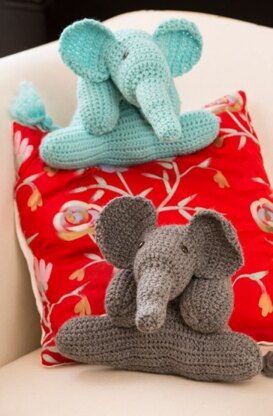 Elephant Friends in Red Heart Super Saver Economy Solids - LW4276