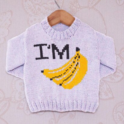 Intarsia - I'm Bananas Chart - Childrens Sweater