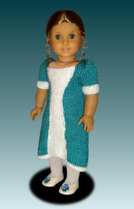 Princess Dress, Knitting Pattern for American Girl and 18 inch dolls. 038