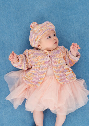 Jacket and Beret in Rico Baby Cotton Soft DK and Soft Print DK - 397