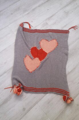 3 heart baby blanket