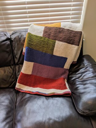 Stacked Blocks Quilt Afghan