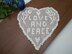 LOVE AND PEACE Filet Doily