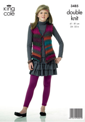 Cardigan and Waistcoat in King Cole DK - 3485