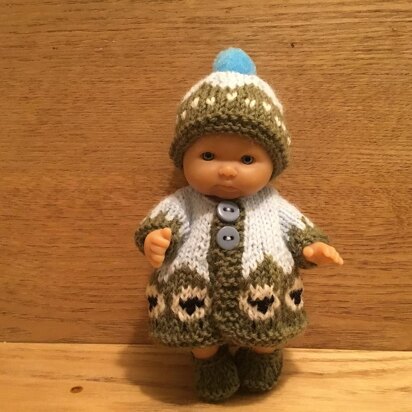 Berenguer Doll Sheep Design Coat