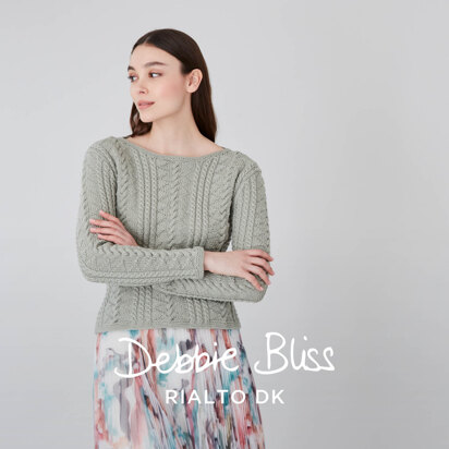 Kelso - Sweater Knitting Pattern for Women in Debbie Bliss Rialto DK - Downloadable PDF