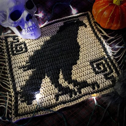 Halloween Mosaic Square - Edgar Allan Crow