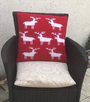 Christmas Reindeer Cushion