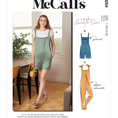 McCall's Misses' Overalls M8204 - Sewing Pattern