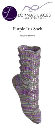 Purple Iris Sock in Lorna's Laces Shepherd Sport