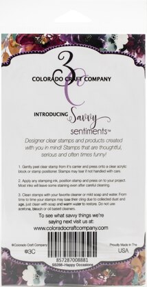 Colorado Craft Company Clear Stamps 4"X6" - Happy Occasions-Savvy Sentiments