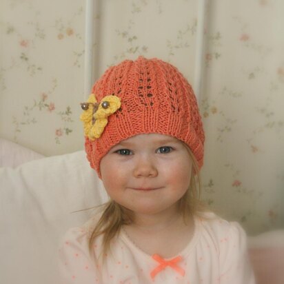 Ivy lace beanie - knitting pattern