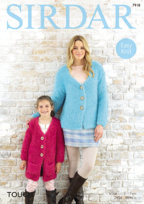 Long and Short Cardigans in Sirdar Touch - 7918 - Downloadable PDF