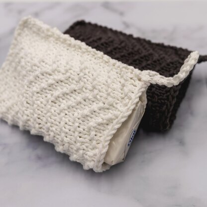 Chevron Seed Stitch Soap Sack