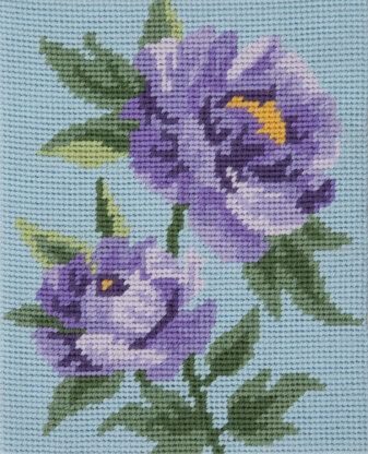 Anchor Starter: Purple Peony Needlepoint Kit