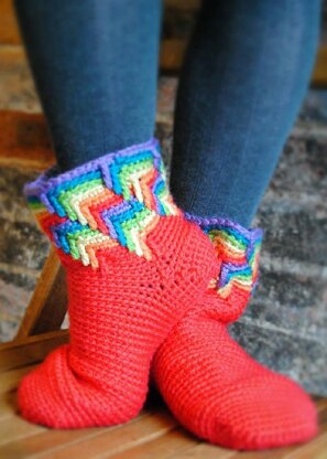 Rainbow Slipper Socks