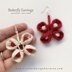 Butterfly crochet earrings for valentine's day | pdf crochet pattern