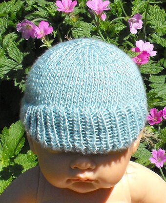 BABY SILK SUNDAY BEANIE CAP HAT KNITTING PATTERN - MADMONKEYKNITS