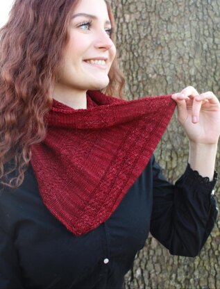 Spiral Rib Cowl in Plymouth Yarn Yakima - F957 - Downloadable PDF