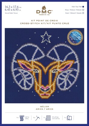 DMC Aries Cross Stitch Kit - 7in