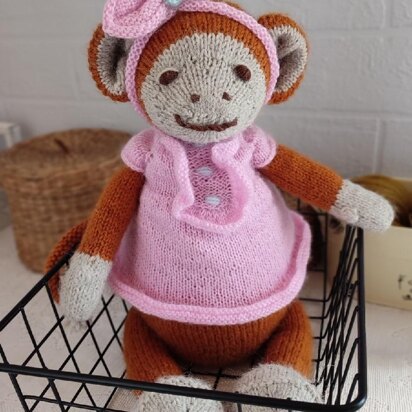 Arisha monkey knitting pattern.Knitted doll patterns, Animal knitting patterns