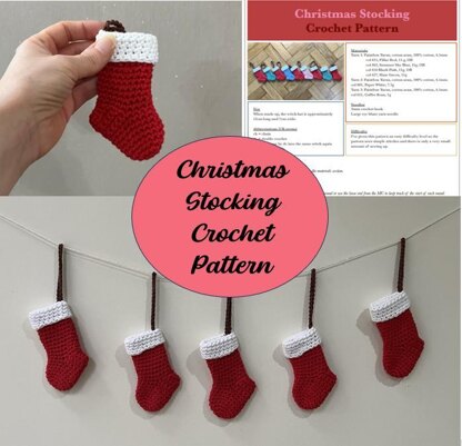 Christmas Stocking Decoration Crochet Pattern