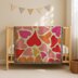 Valentine's Day Hearts Blanket Baby Shower Throw C2C CROCHET PATTERN