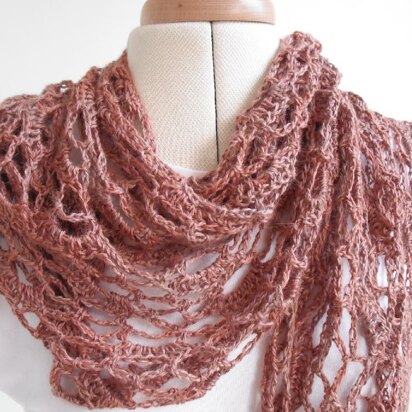 Nutmeg lace shawl