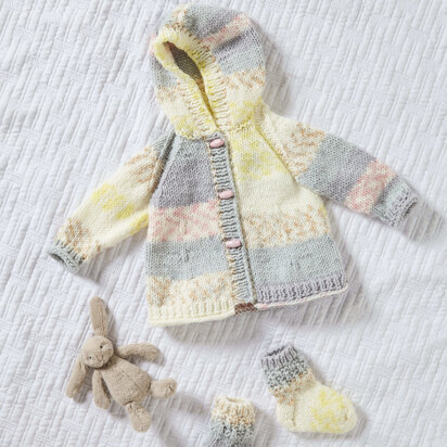 Jacket, Coat, Hat, & Socks in King Cole Cosy Love Aran - P6048 - Leaflet