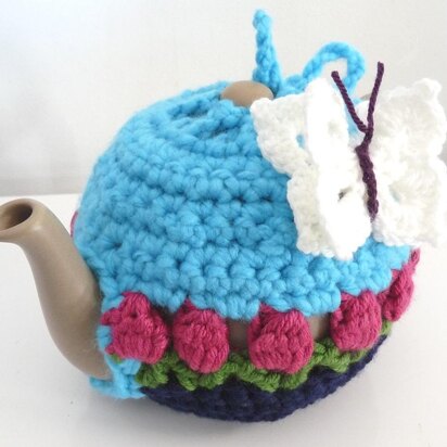 Summer Tulip Flower Teapot  Cozy