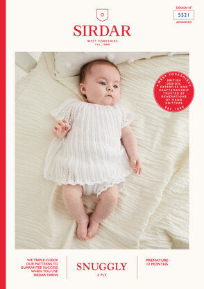 Scallop Pattern Dress & Pants in Sirdar Snuggly 2ply - 5521 - Downloadable PDF