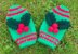 Holly Berry Christmas Mittens