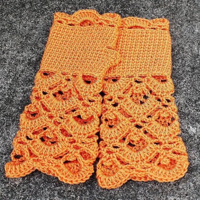 Lacy Fingerless Mitts Gloves