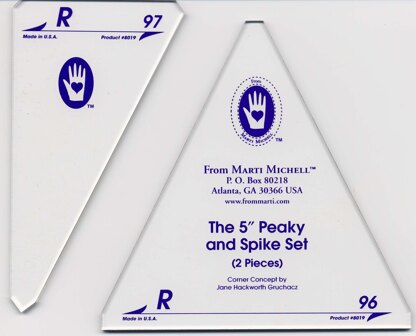 Marti Michell Set r 5in Peaky & Spike Quilting Template