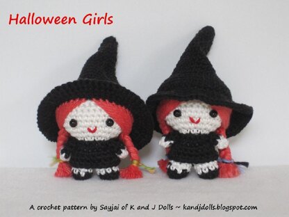 Halloween Girls PDF Amigurumi crochet pattern
