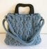 Teal blue cabled handbag