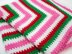 Ribbon Candy Infinity Moss Stitch Crochet Blanket