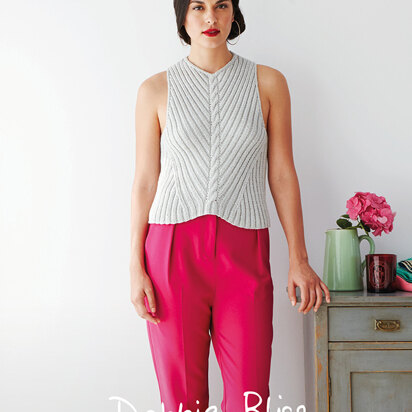 "Yolanda Top" - Top Knitting Pattern For Women in Debbie Bliss Sita