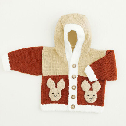 Sirdar 5429 Bunny Hooded Jacket in Snuggly DK & Bunny PDF