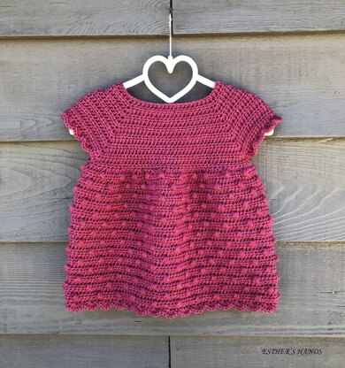 Crochet baby dress - Sylvia Bobble Dress