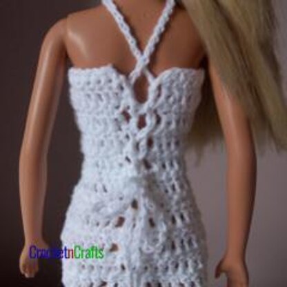 Crochet Party Dress for Barbie (Portuguese/Spanish)