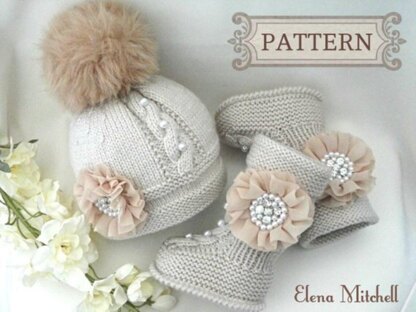 Newborn Baby Booties Baby Beanie Knitting Pattern