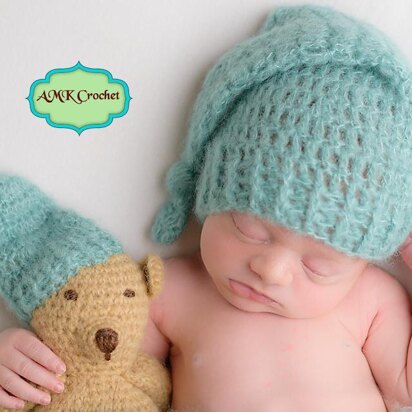 Newborn Sleepy Hat and Bear Photo Prop