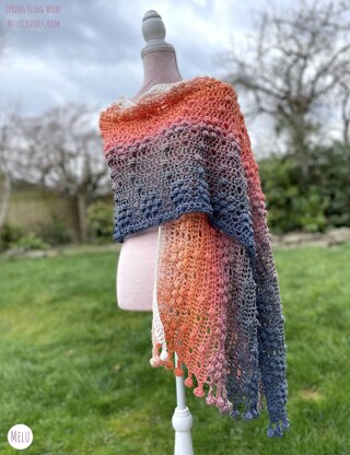 Spring Fling Wrap by Melu Crochet