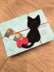 Cat shaped gift tag applique