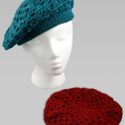 Crochet Beret in Red Heart Soft Solids - WR1030